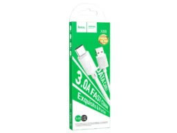 Кабель USB - Type-C HOCO X88 Gratified, 1.0м, круглый, 2.4A, силикон, цвет: белый (1/33/330)