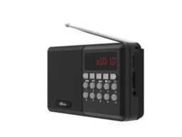 Радиоприёмник RITMIX RPR-001 BLACK, FM-,87,5-108МГц,цифр.тюнер,LED диспл,40ст.пам.,телеск.антен,мр3