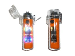 Зажигалка электронная заряд от USB (OTS-256) с Фонарём