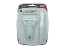 Набор кухонный CERAMIC (3 предмета): нож, овощечистка, разделочная доска (1/20/100)