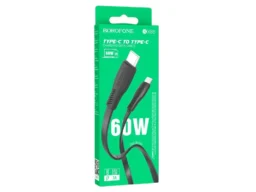 Кабель Type-C - Type-C Borofone BX85 Auspicious,1.0м, 3.0A, PD60Вт, цвет: чёрный (1/360)