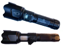 Фонарь в руку 2305 (РM10, Аккум. 1*26650, Type-C, USB, фокус) 4 боковых диода, дисплей