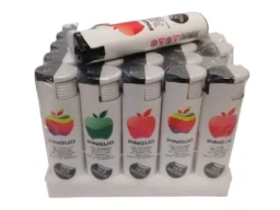 Зажигалка простая с клапаном для заправки А-103 (806) /50шт. (пьезо, турбо) яблоко