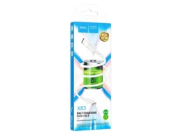 Кабель USB - микро USB HOCO X83 Victory, 1.0м, круглый, 2.4A, силикон, цвет: белый (1/33/330)