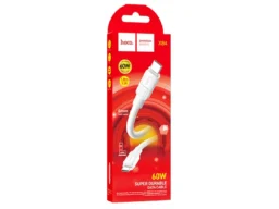 Кабель Type-C - Type-C HOCO X84 Solid, 1.0м, круглый, 3.0A, силикон, PD60W, цвет: белый (1/33/330)