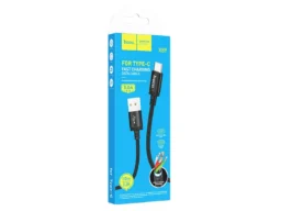 Кабель USB - Type-C HOCO X89 Wind, 1.0м, 3.0A, ткань, цвет: чёрный (1/1000)