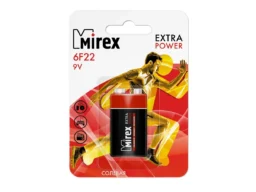 Элемент питания Mirex 6F22 / Крона 9V 1 шт (1/12/240), ecopack (BL-1)