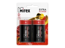 Элемент питания Mirex R20 / D 1,5V 2 шт (2/12/96), ecopack (BL-2)