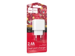 Блок питания сетевой 2 USB HOCO CS51A Surplus, 2.4A, цвет: белый (1/30/180)
