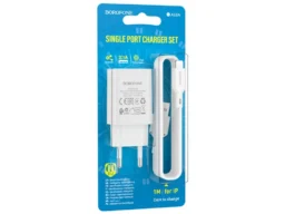 СЗУ 1 USB Borofone BA68A, Glacier, 2100mA, кабель 8 pin, цвет: белый (1/60/240)