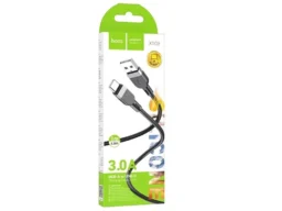 Кабель USB - Type-C HOCO X109 Energy, 1.0м, круглый, 3.0А, силикон, цвет: чёрный (1/31/310)