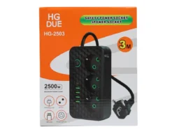 Сетевой фильтр N 2503 3м. 3 розетки, 4 USB, 1 Type -C, Чёрный