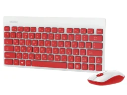 Комплект беспроводной Клавиатура + Мышь SMARTBUY 220349AG, красный/белая (1/20)