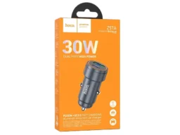 АЗУ 1 USB 1 Type-C HOCO Z57A Glorious, 3.0A, металл, QC3.0, PD30Вт, цвет: серый (1/12/120)