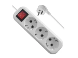 Удлинитель KRONUS 3 гнезда 5 метров 16А/3,5кВт с выключателем и заземлением ПВС 3х1,0 (1/40)