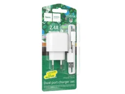СЗУ 2 USB HOCO CS51A Surplus, 2.4A, кабель USB - микро USB, цвет: белый (1/28/168)