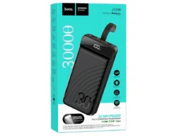 Акк.внешн. HOCO J123B Element, 30000mAh, 2 USB выхода, PD20 Вт, QC3.0, дисплей, цвет: чёрный (1/25)