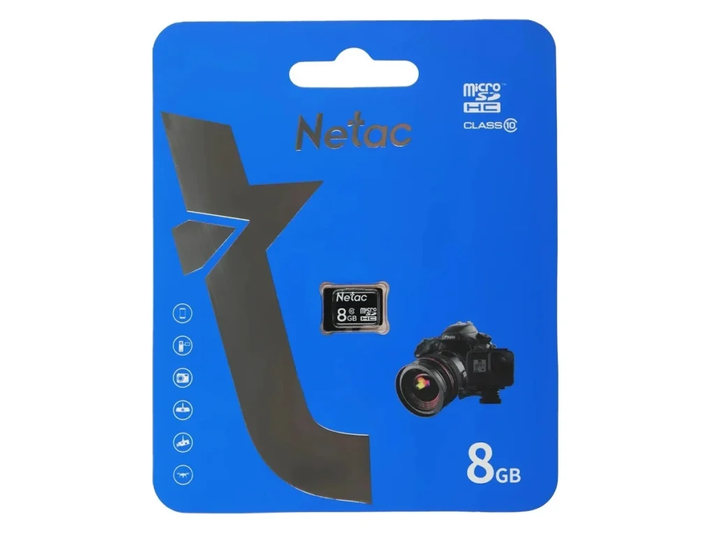 Карта памяти MicroSD 8GB Netac P500 Standard Class 10 (20 Mb/s) без адаптера