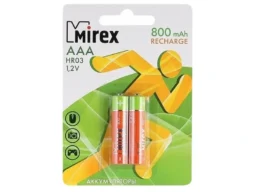 Аккумулятор Ni-MH Mirex HR03 / AAA 800mAh 1,2V 2 шт (2/20/100), ecopack BL-2