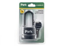 Замок навесной Park P-0255-01 всепогодный (с длинной дужкой) (1/6/48)