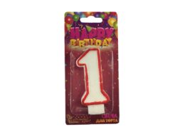 Свеча для торта цифра 1 (1/12/600)