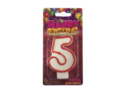 Свеча для торта цифра 5 (1/12/600)