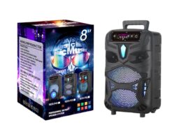 Портативная колонка Средн. NDR-P.. (832, 603) чемодан (35см.) + микрофон