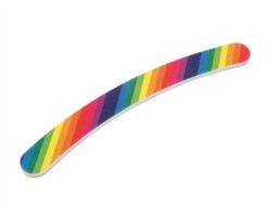 Пилка-ковёр для ногтей (загнутая, радужная) MK-2 /24