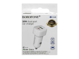 АЗУ 1 USB, 1 Type-C Borofone BZ34В Cloud, PD38Вт, QC3.0, цвет: белый (1/94/376)