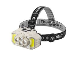 Фонарь на голову малый 815 (Аккум. 1*18650, Type-C,дачик движения,индикатор) 4+2 диода, красн. свет