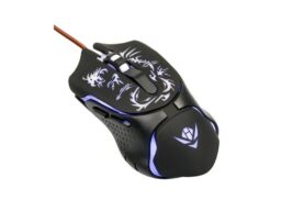 Мышь Nakatomi Gaming MOG-25U , черная, USB, игровая, 6 кнопок+ролик, 7-ми цветная подсветка (1/4/48