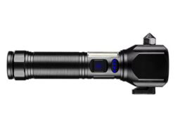 Фонарь в руку 233 (TG, Аккум. 1*26650 или 3ААА, Type-C, USB, индикатор,фокус, молоток) + боковой