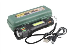 Фонарь в руку 3132 кейс (PM10, Аккум.-встроенный, Tyep-C, фокус) + боковой диод