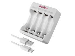 Зарядное устройство Perfeo PF-UN-410 Ni-MH/CD, 5V, 4 слота, AA/AAA (1/80)