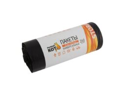 Мешки д/мусора универсальные 240л (5шт./рул.) особо прочные, ПВД, черные, 43мкм (1/20)