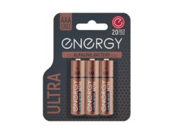 Элемент питания Energy Ultra LR03/3B (АAА) (3/36/432)