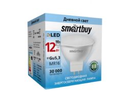 Лампа светодиодная SMARTBUY GU5.3 (MR16) 12Вт 220V 4000K (нейтральный свет) (10/100)